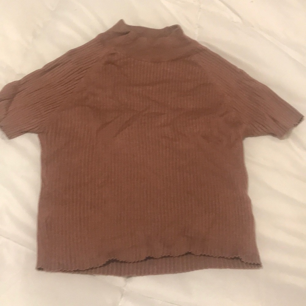 brown turtleneck